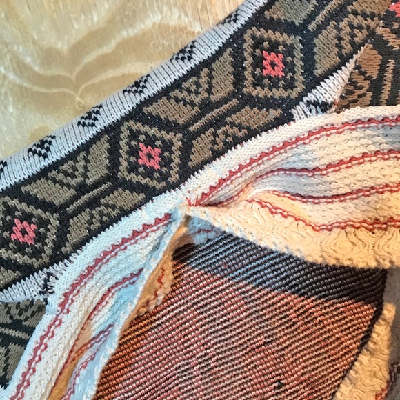 Forever 21 Cardigan Open Front Aztec Southwestern Tribal Geometric Sweater Boho - Picture 14 of 16